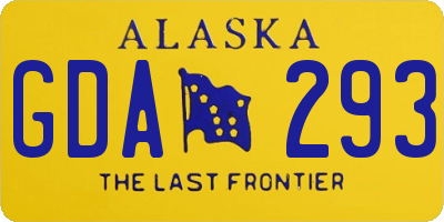 AK license plate GDA293