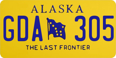 AK license plate GDA305