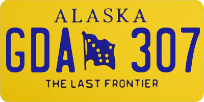 AK license plate GDA307