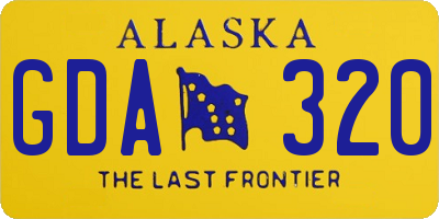AK license plate GDA320