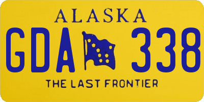 AK license plate GDA338