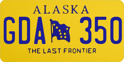 AK license plate GDA350