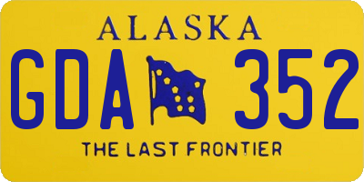 AK license plate GDA352
