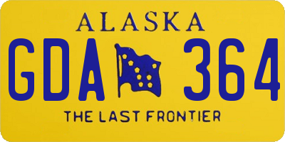 AK license plate GDA364