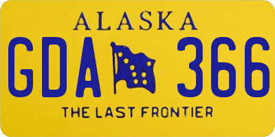 AK license plate GDA366