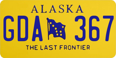 AK license plate GDA367