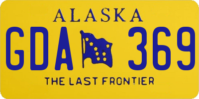AK license plate GDA369