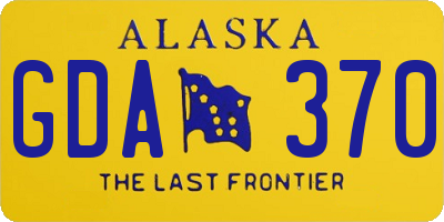 AK license plate GDA370