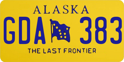 AK license plate GDA383