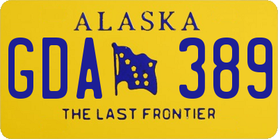 AK license plate GDA389