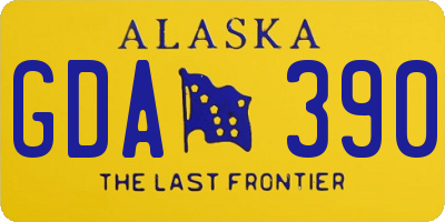 AK license plate GDA390
