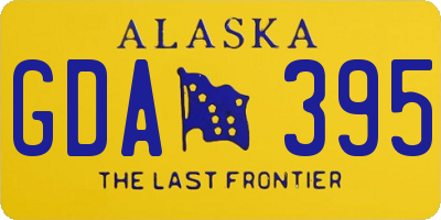 AK license plate GDA395