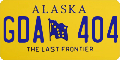 AK license plate GDA404