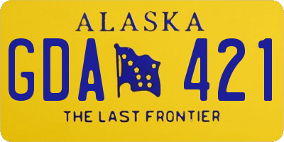 AK license plate GDA421