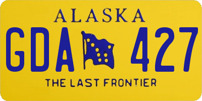 AK license plate GDA427