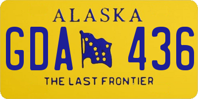 AK license plate GDA436