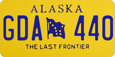 AK license plate GDA440