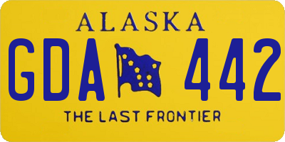 AK license plate GDA442