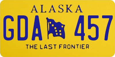 AK license plate GDA457