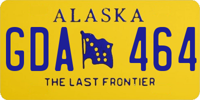 AK license plate GDA464