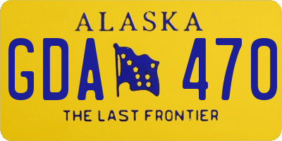 AK license plate GDA470