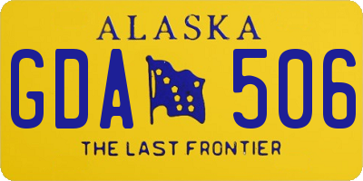 AK license plate GDA506