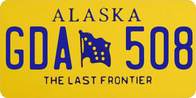 AK license plate GDA508