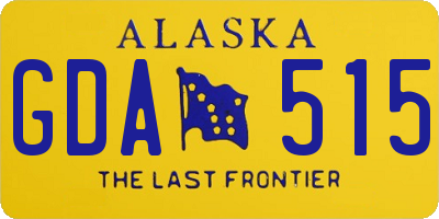 AK license plate GDA515