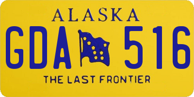 AK license plate GDA516