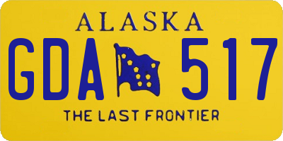 AK license plate GDA517