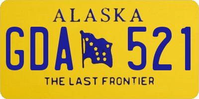 AK license plate GDA521