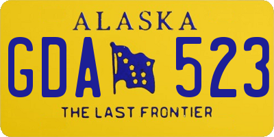 AK license plate GDA523
