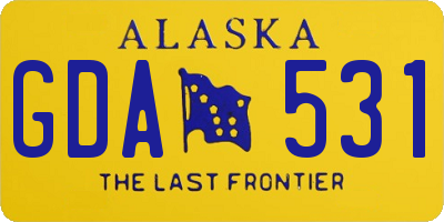 AK license plate GDA531