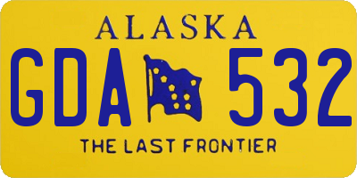AK license plate GDA532