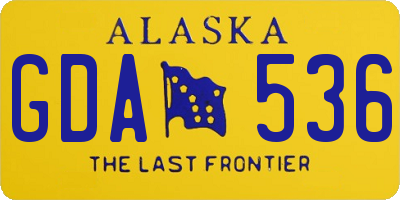AK license plate GDA536