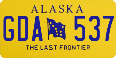 AK license plate GDA537