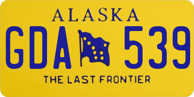 AK license plate GDA539