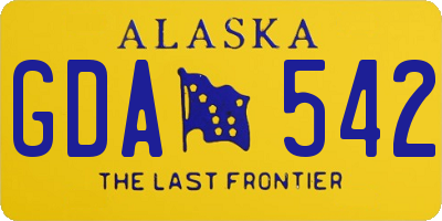 AK license plate GDA542