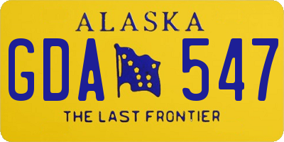 AK license plate GDA547