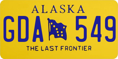 AK license plate GDA549