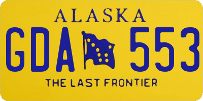AK license plate GDA553