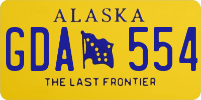 AK license plate GDA554