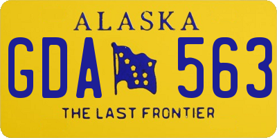 AK license plate GDA563