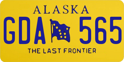 AK license plate GDA565