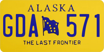 AK license plate GDA571