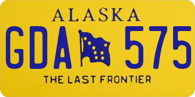 AK license plate GDA575