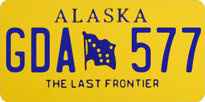 AK license plate GDA577