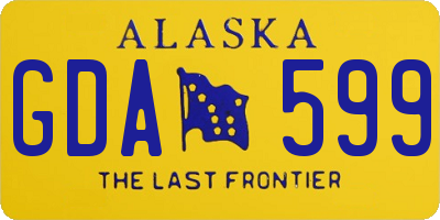 AK license plate GDA599