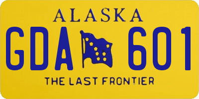 AK license plate GDA601