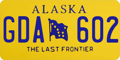 AK license plate GDA602